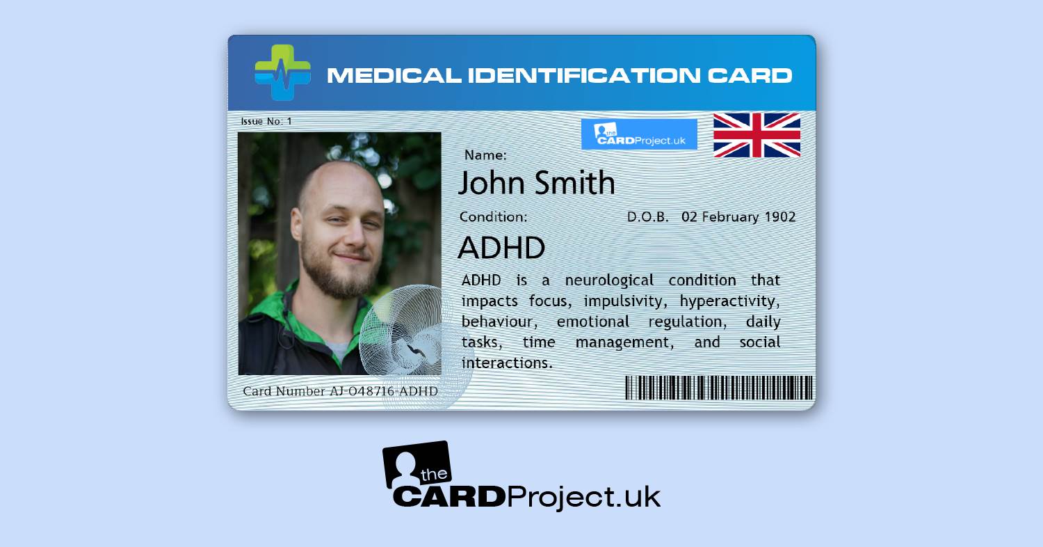 Premium ADHD Medical ID Card